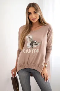 Kesi Dámska blúzka s nápisom Eagle a Canyon ťava