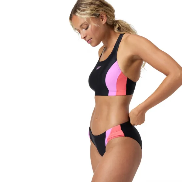 Speedo colourblock splice 2pc 2.0 neon violet s - uk32