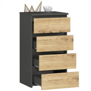 Ak furniture Komoda CL4 40 cm grafitově šedá/dub artisan