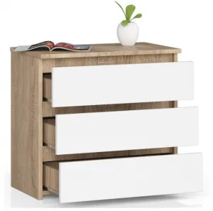 Ak furniture Komoda CL3 60 cm dub sonoma/biela