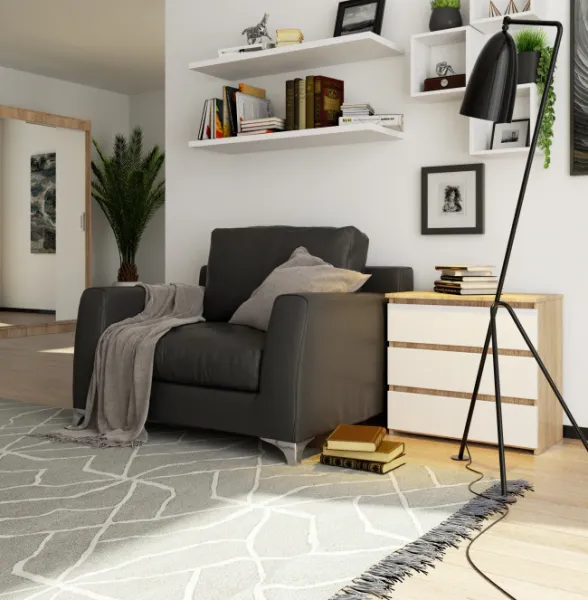 Ak furniture Komoda CL3 60 cm dub sonoma/biela
