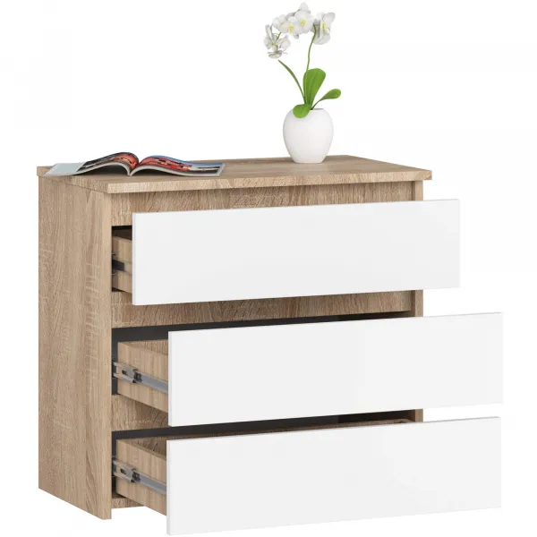 Ak furniture Komoda CL3 60 cm dub sonoma/biela