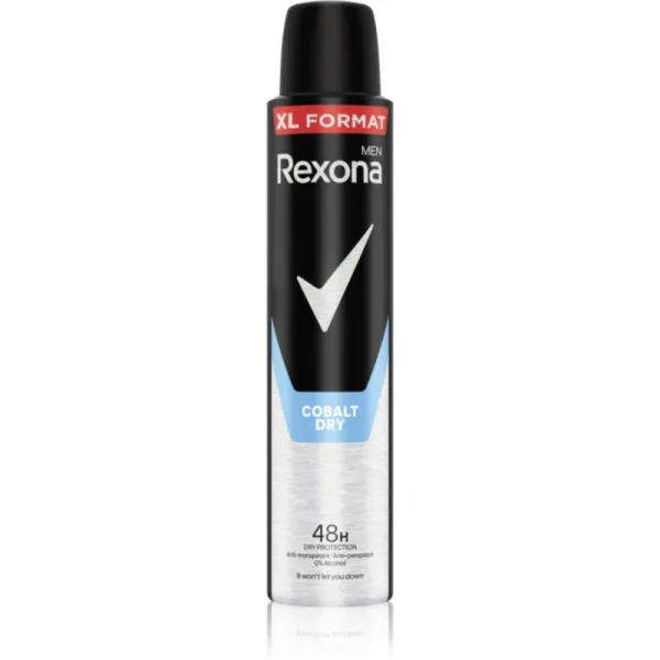 Rexona Men Cobalt Dry antiperspirant v spreji pre mužov XL Cobalt Dry 200 ml