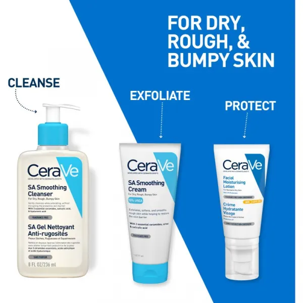 CeraVe Cleansers SA Smoothing Cleanser čistiaci a zjemňujúci gél pre suchú pleť 473 ml