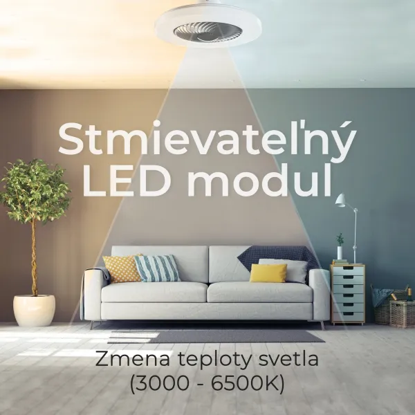 Noaton 12058B Triton, čierna, stropný ventilátor so svetlom