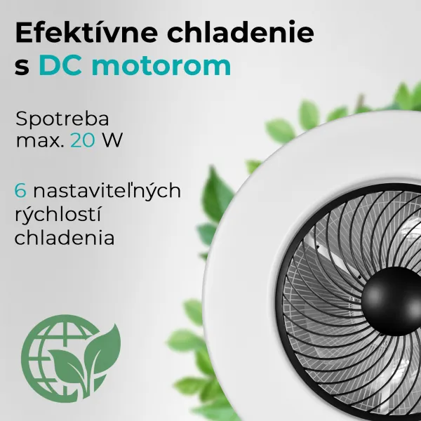 Noaton 12058B Triton, čierna, stropný ventilátor so svetlom