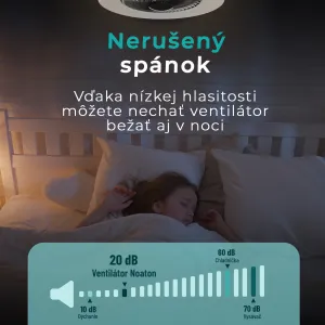 Noaton 12058B Triton, čierna, stropný ventilátor so svetlom