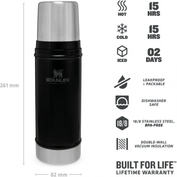Stanley Termoska Legendary Classic 470 ml čierna mat, 0,47 l