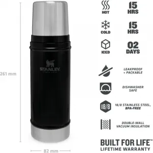 Stanley Termoska Legendary Classic 470 ml čierna mat, 0,47 l