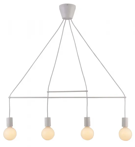 Závesná lampa matná biela 4x40W nastaviteľná E27 Alto