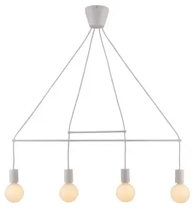 Závesná lampa matná biela 4x40W nastaviteľná E27 Alto