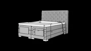 ArtElta Manželská polohovateľná posteľ CLOVER Boxspring | 180 x 200 cm farebné prevedenie: Monolith 77