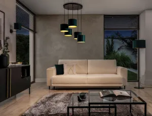 Vespillo 58x58x115cm závesná 5 zelený/zlatý