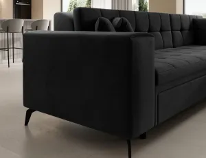Eltap Rohová rozkládací sedací souprava SOLANGE 292 cm Monolith 97 tmavě šedá pravá
