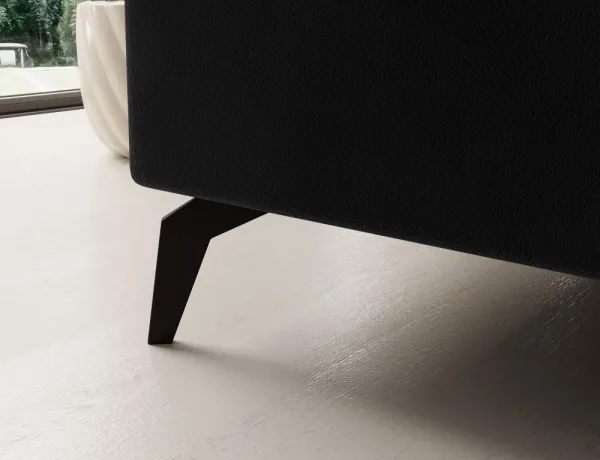 Eltap Rohová rozkládací sedací souprava SOLANGE 292 cm Mat Velvet 99 černá pravá