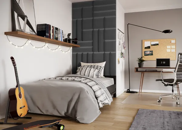 Eltap Čalúnený panel SET QUADRATTA 120x195 tmavomodrý