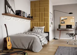 Eltap Čalúnený panel SET QUADRATTA 120x195 okrová