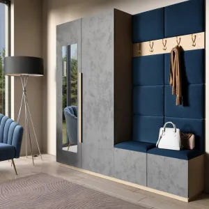 Eltap Čalúnený panel SET QUADRATTA 100x200 modrý