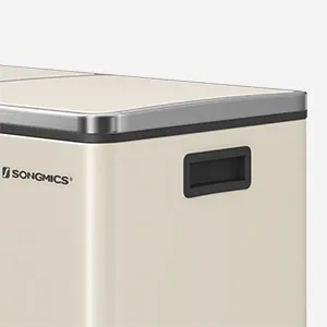 SONGMICS Odpadkový kôš s vekom JORDAN 2x30 l krémový