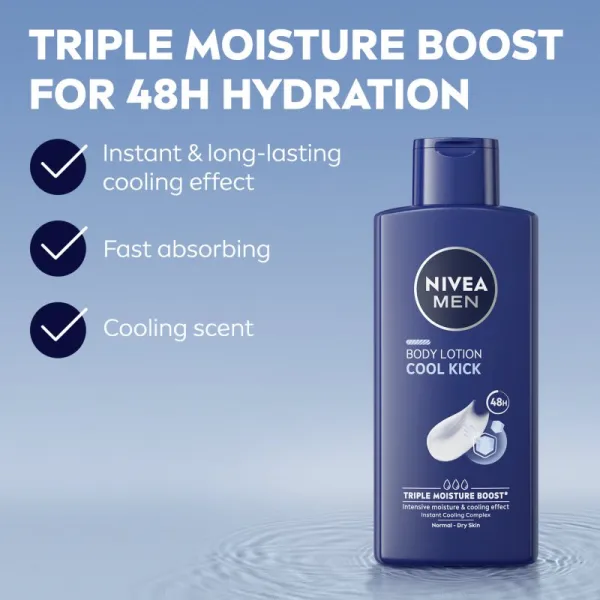 NIVEA MEN Cool Kick hydratačné telové mlieko 400 ml