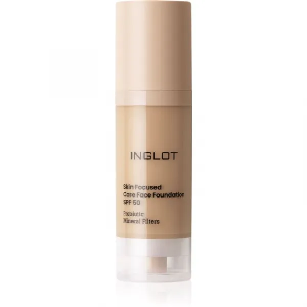 Inglot Skin Focused Care Face Foundation SPF 50 krycí make-up SPF 50 odtieň Medium Olive 30 ml