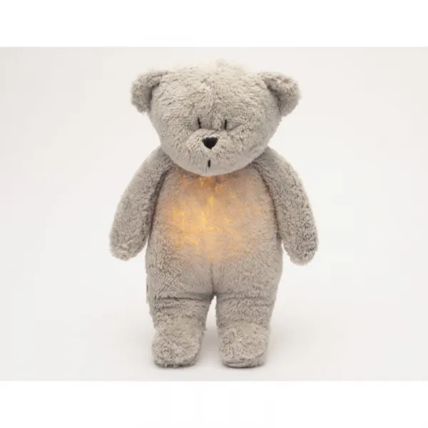 Moonie Bear 2.0 Organic Grey uspávačik s melódiou 1 ks