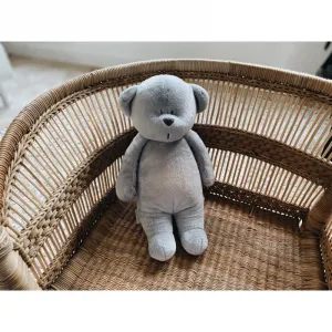 Moonie Bear 2.0 Organic Grey uspávačik s melódiou 1 ks