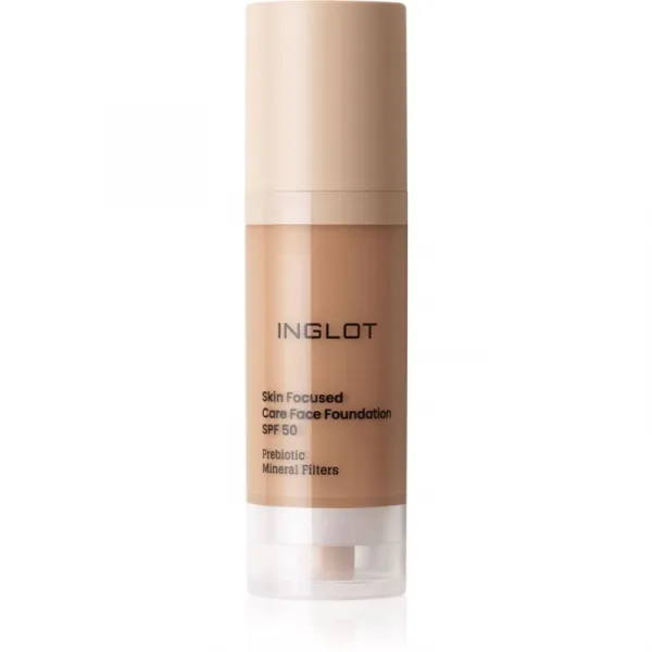 Inglot Skin Focused Care Face Foundation SPF 50 krycí make-up SPF 50 odtieň Apricot Tan 30 ml