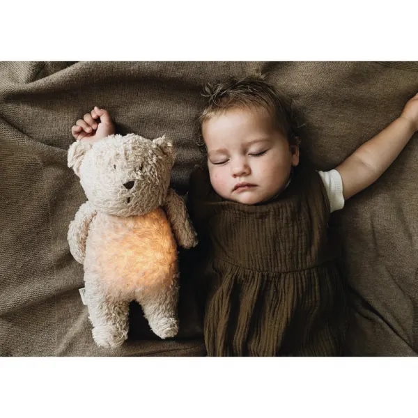 Moonie Bear 2.0 Organic Rose uspávačik s melódiou 1 ks