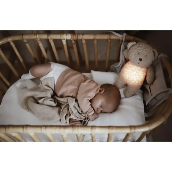 Moonie Bear 2.0 Organic Sand uspávačik s melódiou 1 ks