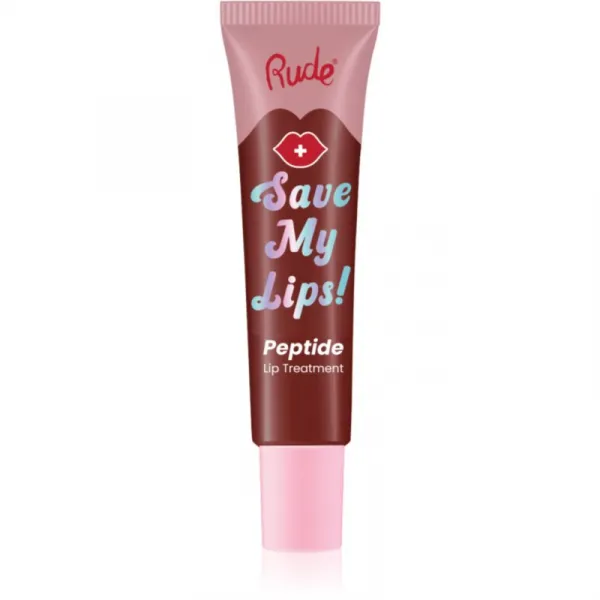 Rude Cosmetics Save My Lips vyživujúci a hydratačný balzam na pery s peptidmi odtieň Cherry 15 ml
