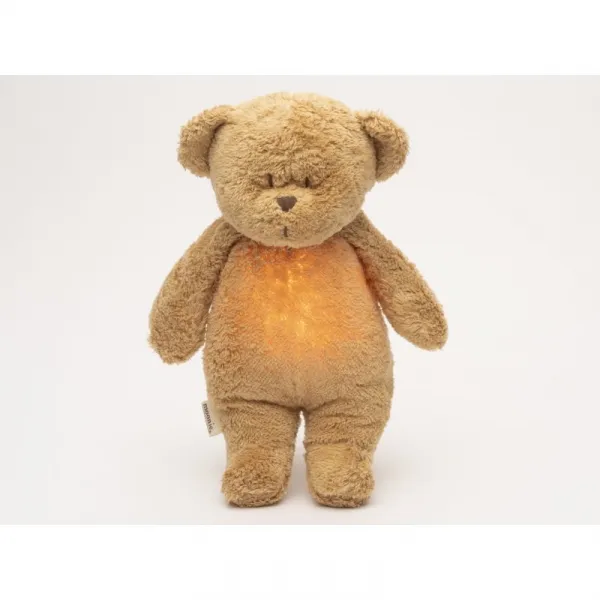 Moonie Bear 2.0 Organic Cappuccino uspávačik s melódiou 1 ks