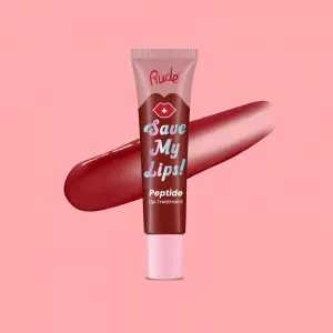 Rude Cosmetics Save My Lips vyživujúci a hydratačný balzam na pery s peptidmi odtieň Cherry 15 ml
