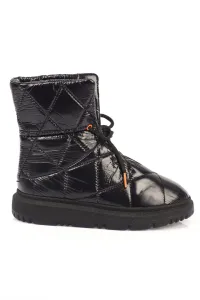 Capone Outfitters Quilted Parachute Fabric Women's Snow Boots with Adjustable Ankle Buckle