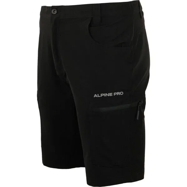 ALPINE PRO HERS Pánske šortky, čierna, veľkosť