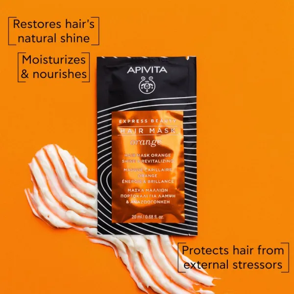 Apivita Express Beauty Hair mask Shine Orange revitalizačná maska na vlasy 20 ml