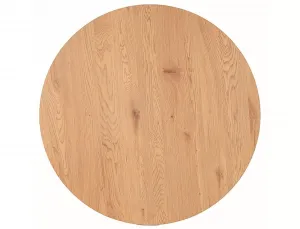 Dubový jedálenský stôl s čiernymi nohami ASTER 120x120
