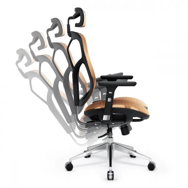 Ergonomické kreslo Diablo V-Basic, čierno-oranžové