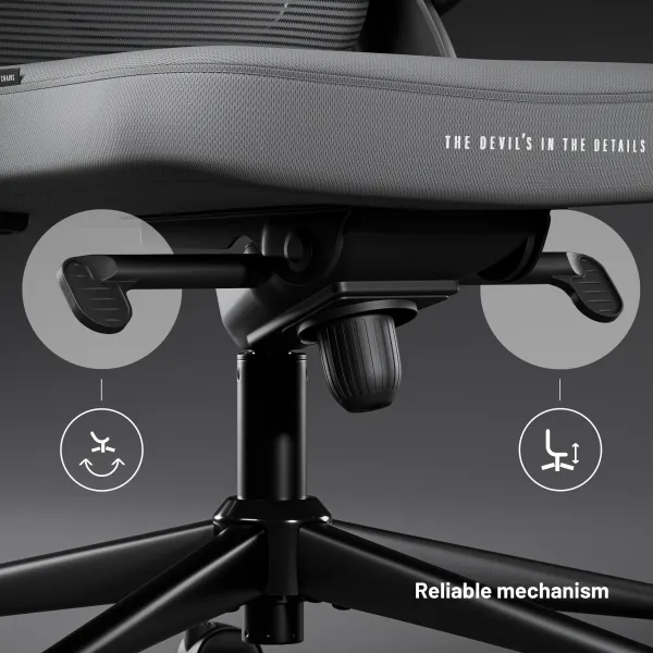 Ergonomická kancelárska stolička Diablo V-Light, sivá