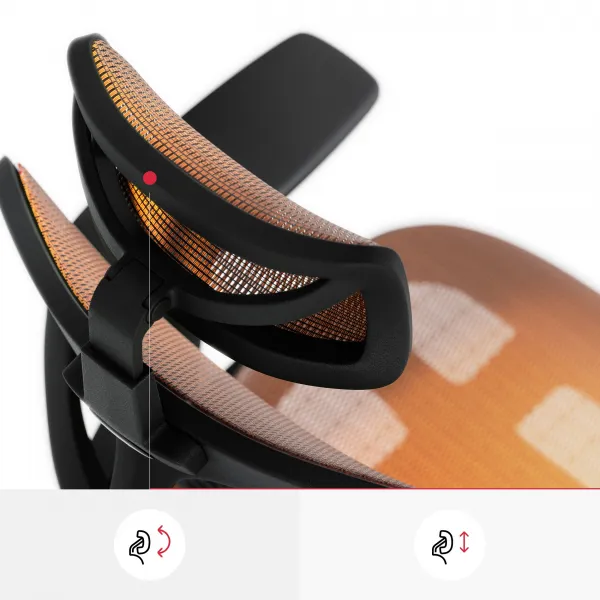 Ergonomické kreslo Diablo V-Basic, čierno-oranžové