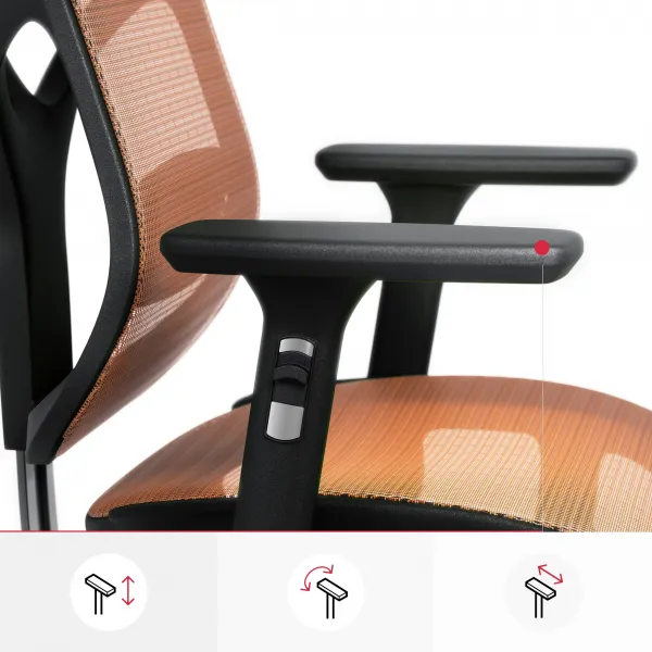 Ergonomické kreslo Diablo V-Basic, čierno-oranžové