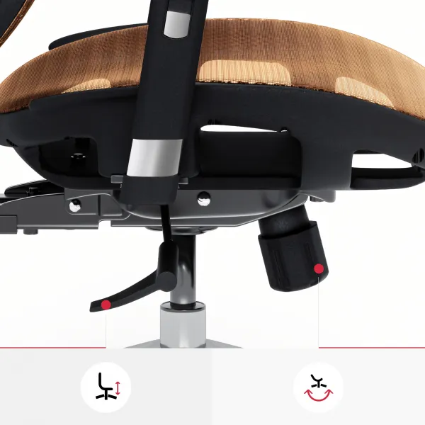 Ergonomické kreslo Diablo V-Basic, čierno-oranžové
