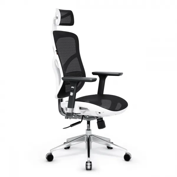 Kancelárska ergonomická stolička Diablo V-Basic, bielo-čierna