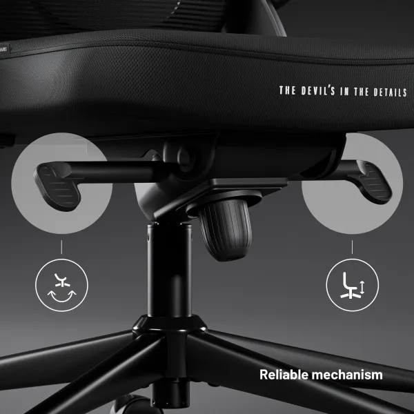Ergonomická kancelárska stolička Diablo V-Light, čierna