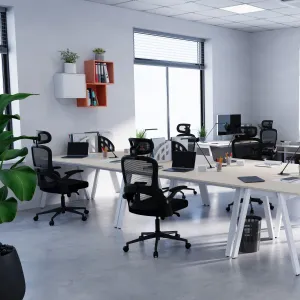 Ergonomická kancelárska stolička Diablo V-Light, čierna