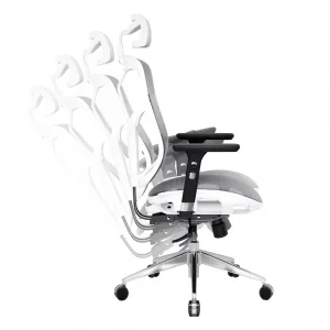 Kancelárska ergonomická stolička Diablo V-Basic, bielo-šedá