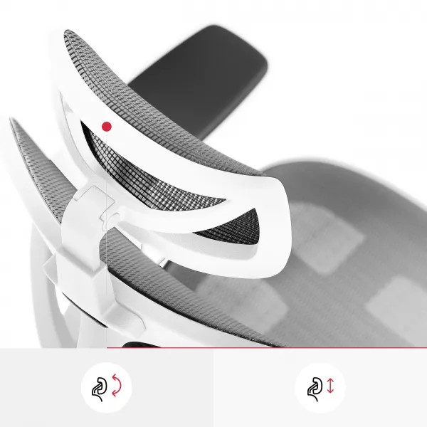 Kancelárska ergonomická stolička Diablo V-Basic, bielo-šedá