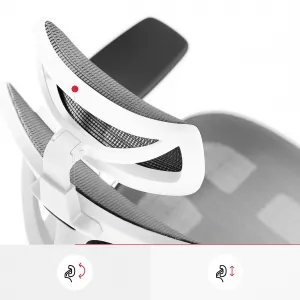 Kancelárska ergonomická stolička Diablo V-Basic, bielo-šedá