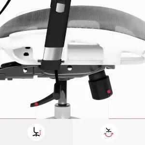 Kancelárska ergonomická stolička Diablo V-Basic, bielo-šedá
