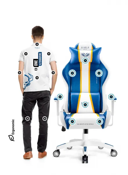 Otočné kreslo King Diablo X-One 2.0 aqua blue